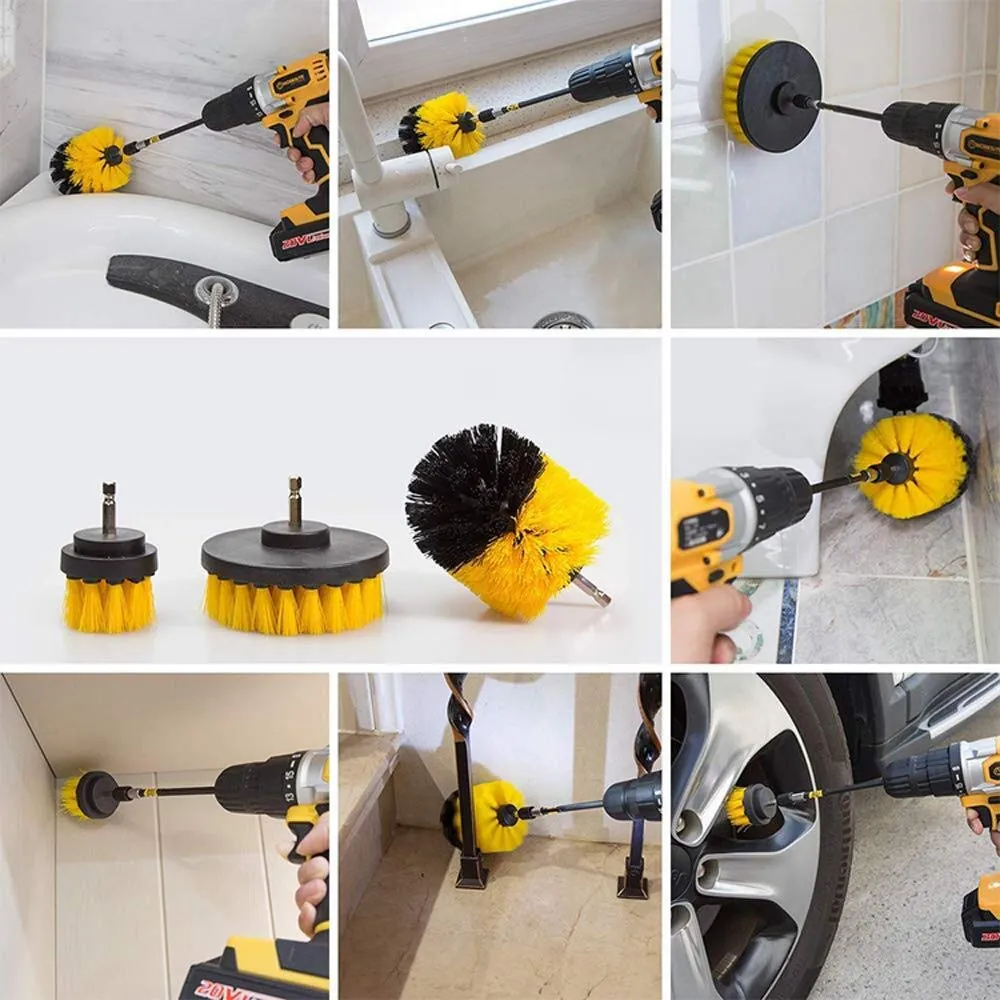 12 Piece Power Drill Brush Scrub Pads Set