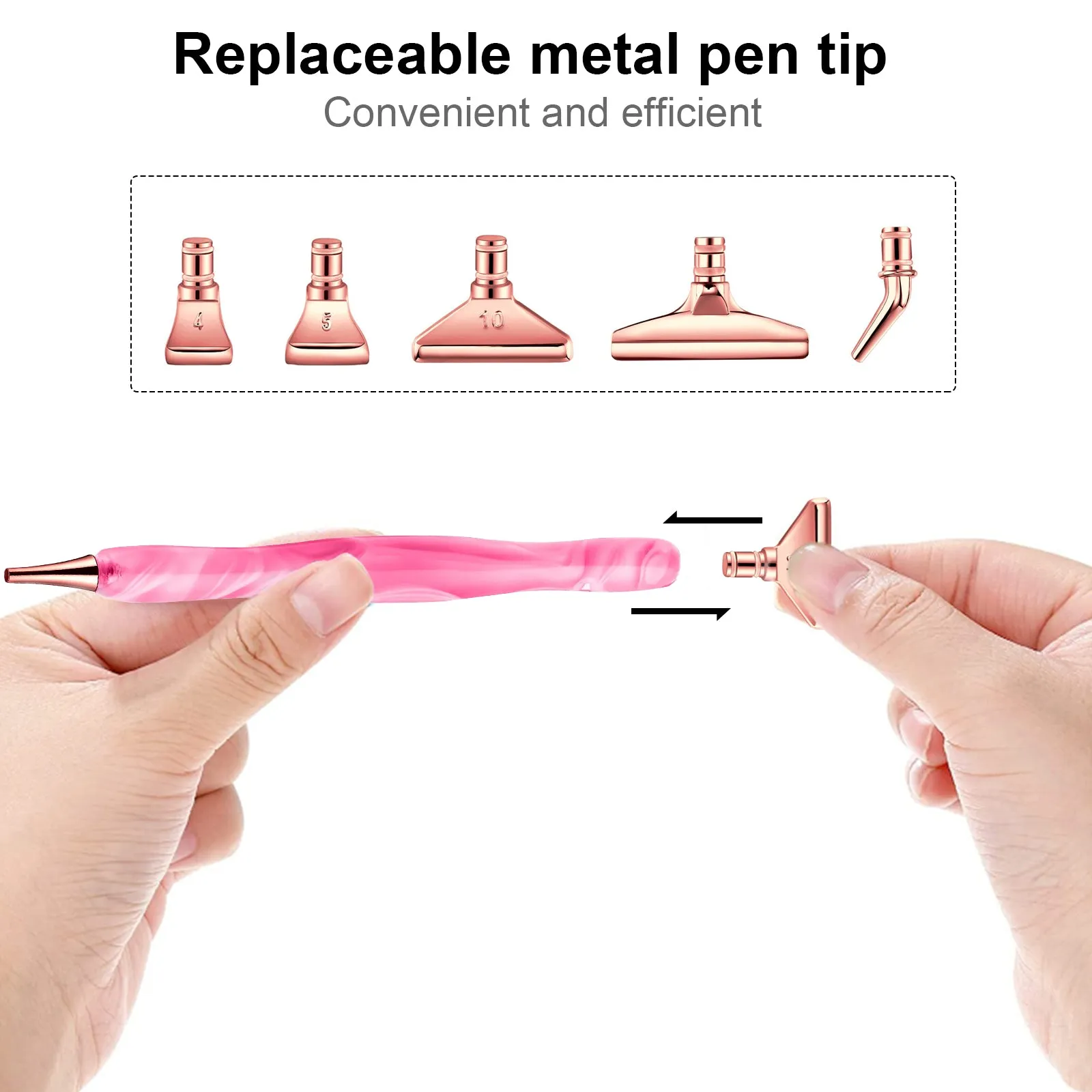 13x Metal 5D Resin Diamond Painting Pen Nibs Set DIY Craft Point Drill Pens