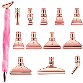 13x Metal 5D Resin Diamond Painting Pen Nibs Set DIY Craft Point Drill Pens