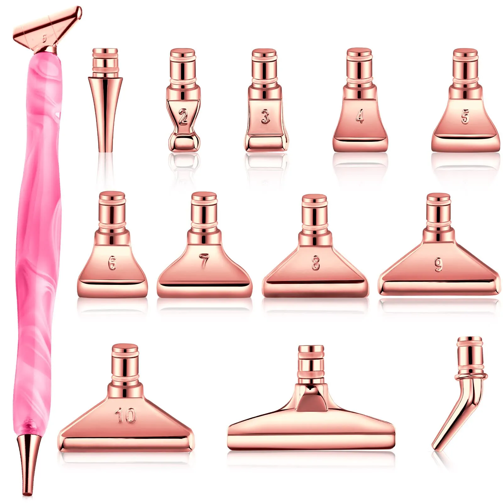 13x Metal 5D Resin Diamond Painting Pen Nibs Set DIY Craft Point Drill Pens