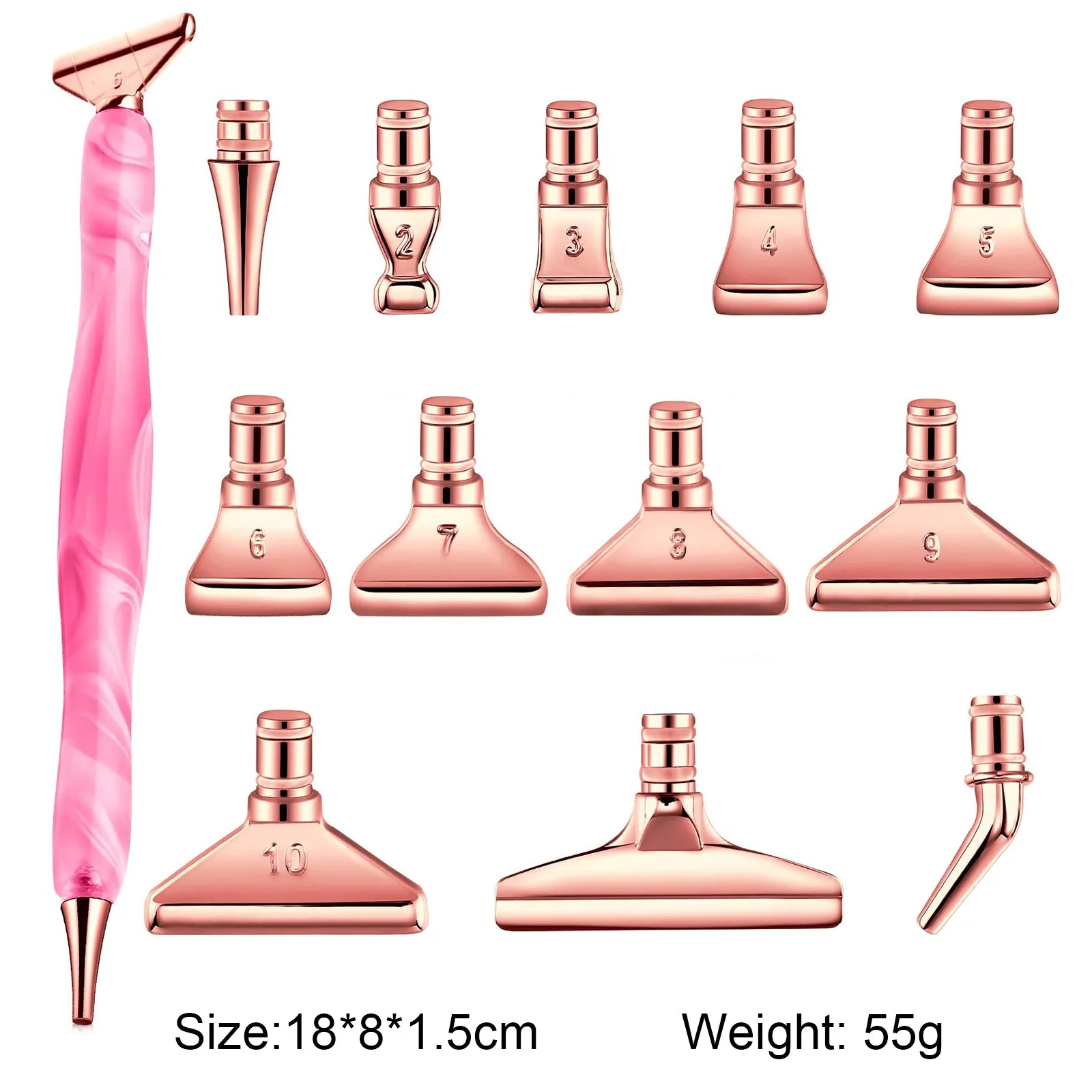 13x Metal 5D Resin Diamond Painting Pen Nibs Set DIY Craft Point Drill Pens
