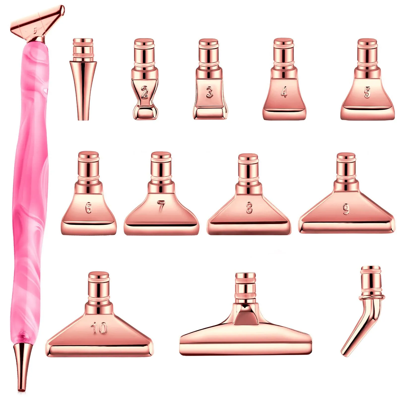 13x Metal 5D Resin Diamond Painting Pen Nibs Set DIY Craft Point Drill Pens
