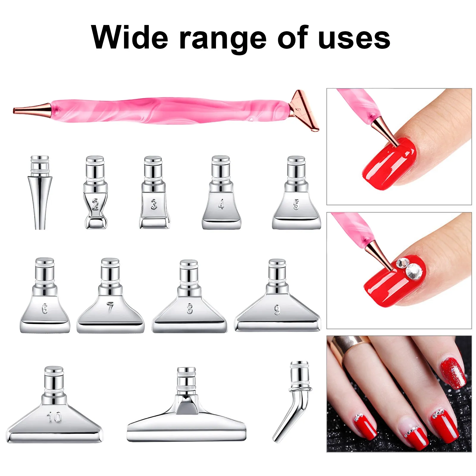 13x Metal 5D Resin Diamond Painting Pen Nibs Set DIY Craft Point Drill Pens