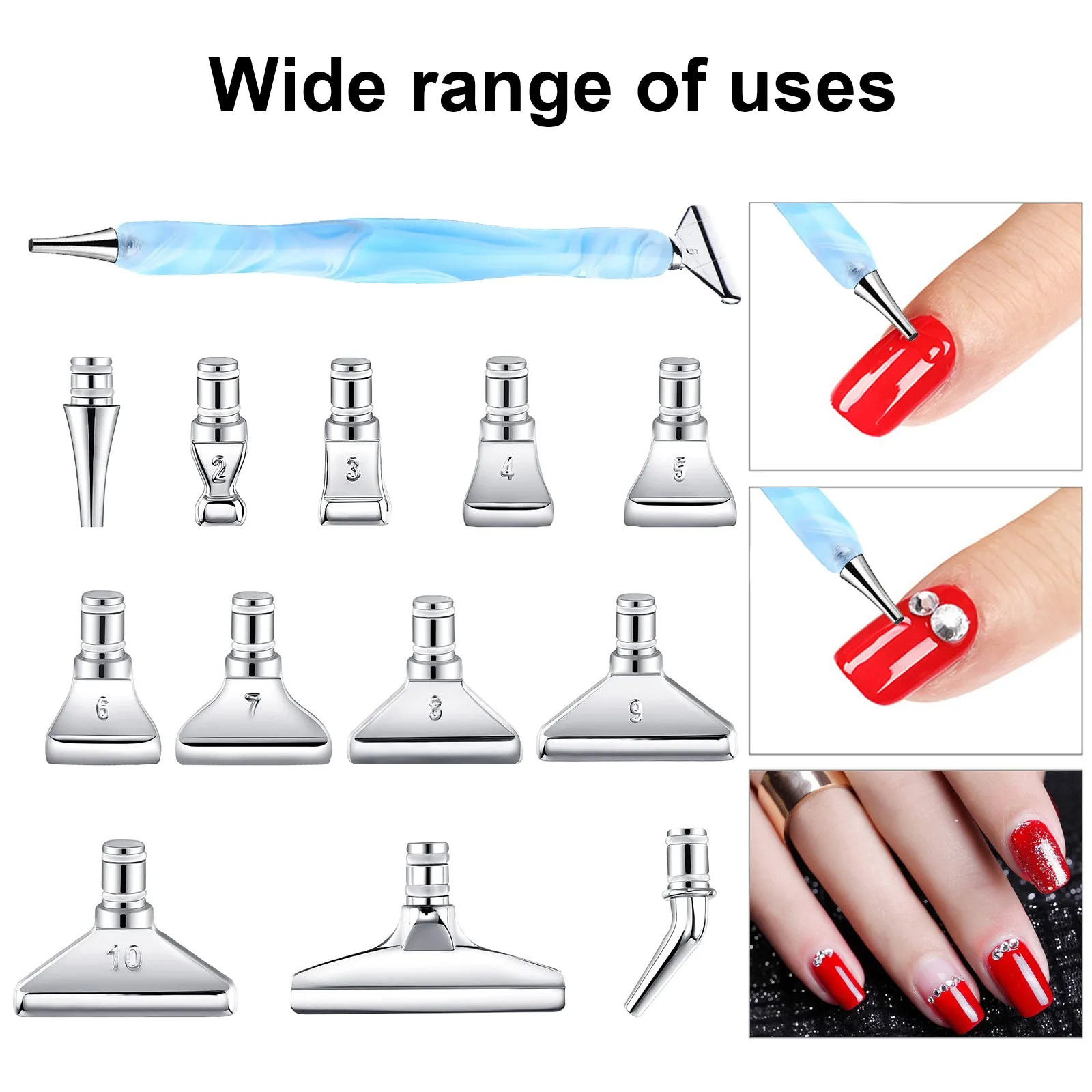 13x Metal 5D Resin Diamond Painting Pen Nibs Set DIY Craft Point Drill Pens