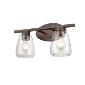 16 in. 2 Lights Vanity Light Bronze finish