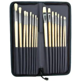 16 Piece Oil/Acrylic Brush Set