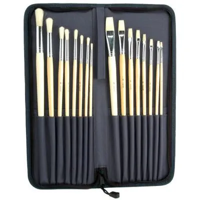 16 Piece Oil/Acrylic Brush Set