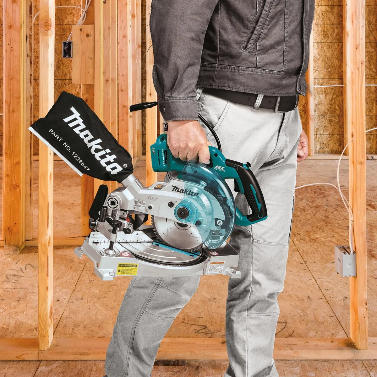 18V LXT® Lithium‑Ion Brushless Cordless 6‑1/2" Compact Dual‑Bevel Compound Miter Saw with Laser