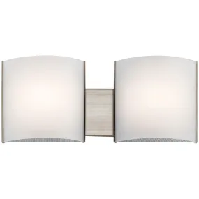 19 in 2 Lights LED Vanity Light Nickel finish