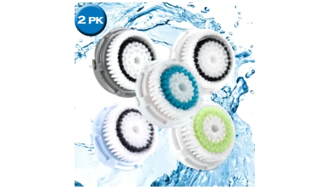 2-4 Pack: Facial Brush Heads - Assorted Styles -Ships Same/Next Day!