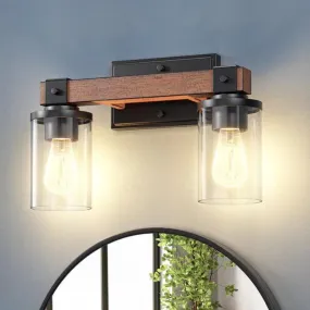 2-Light Farmhouse Vanity Lights for Bathroom-HHVL02F