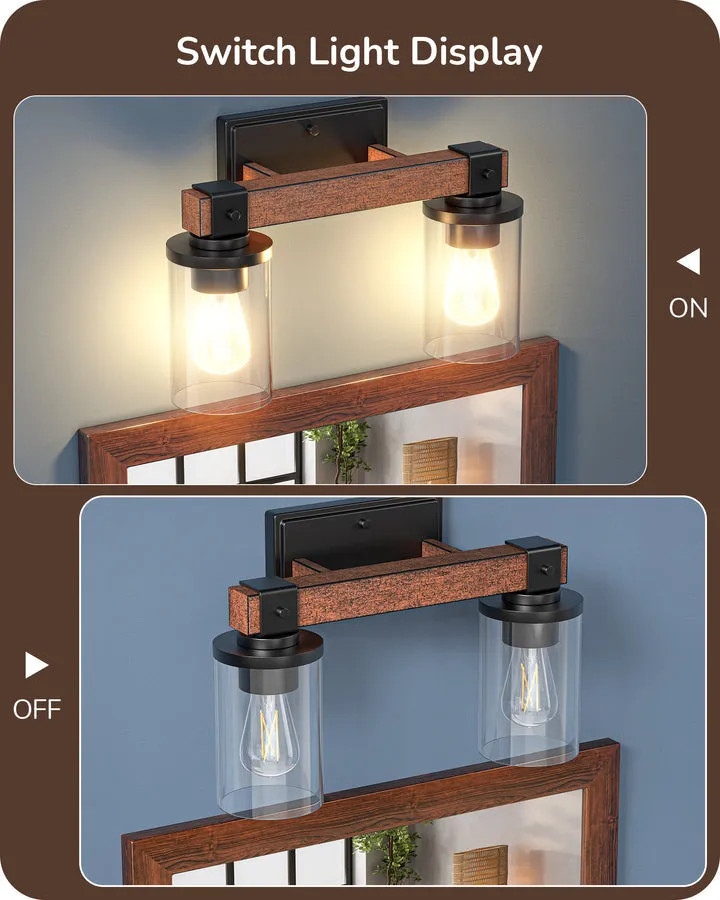 2-Light Farmhouse Vanity Lights for Bathroom-HHVL02F
