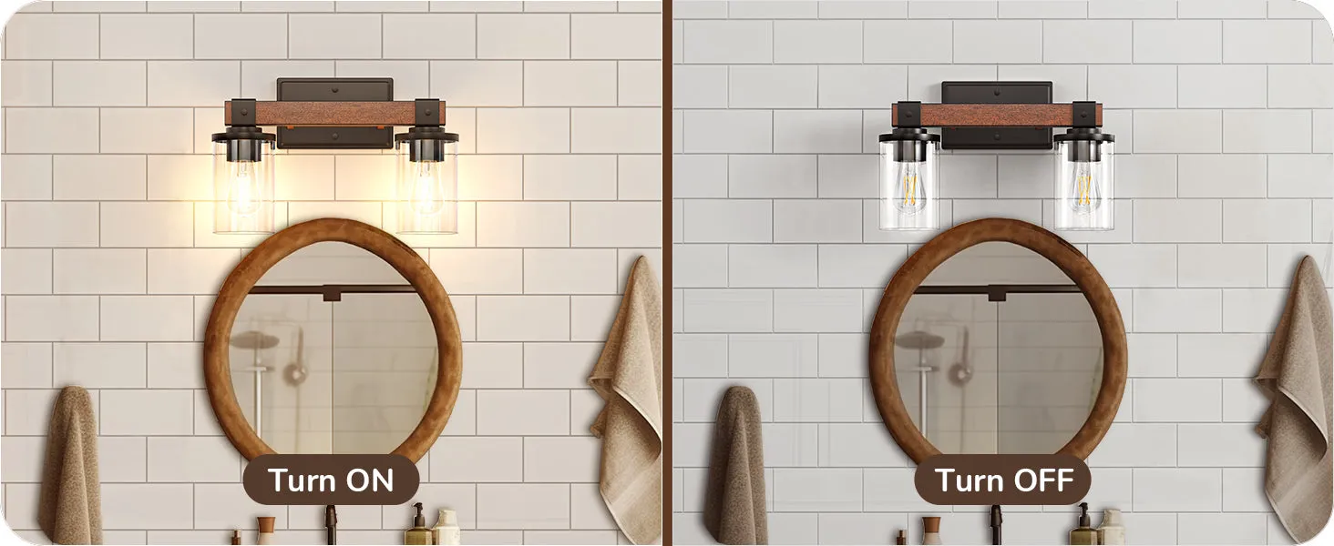 2-Light Farmhouse Vanity Lights for Bathroom-HHVL02F