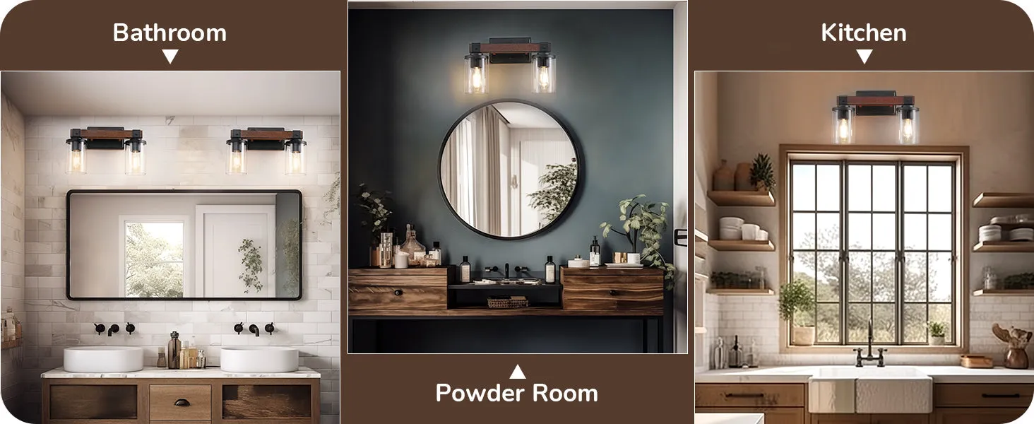 2-Light Farmhouse Vanity Lights for Bathroom-HHVL02F