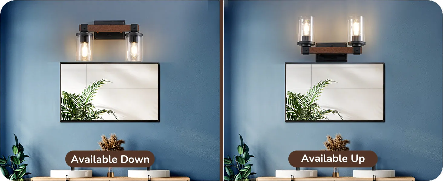2-Light Farmhouse Vanity Lights for Bathroom-HHVL02F