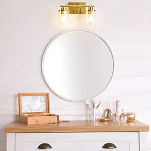 2-Light Gold Bathroom Vanity Light-HHVL04E