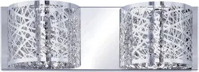 2 Light Wall Light in Chrome (SW2130-2CH)