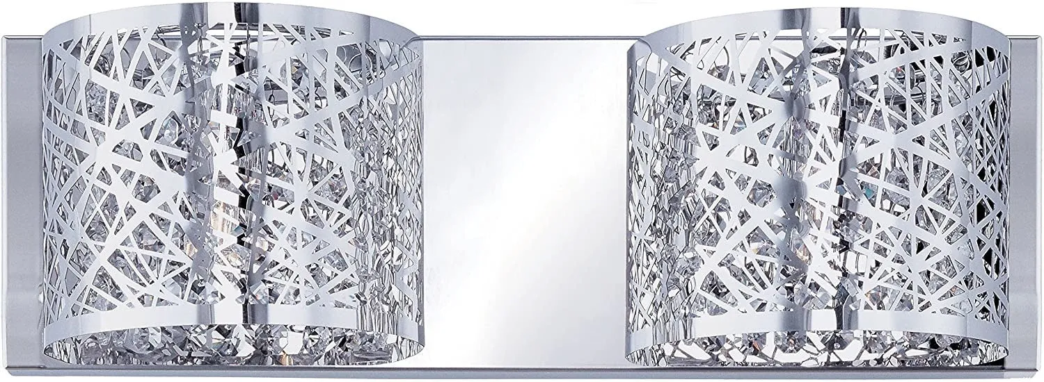 2 Light Wall Light in Chrome (SW2130-2CH)