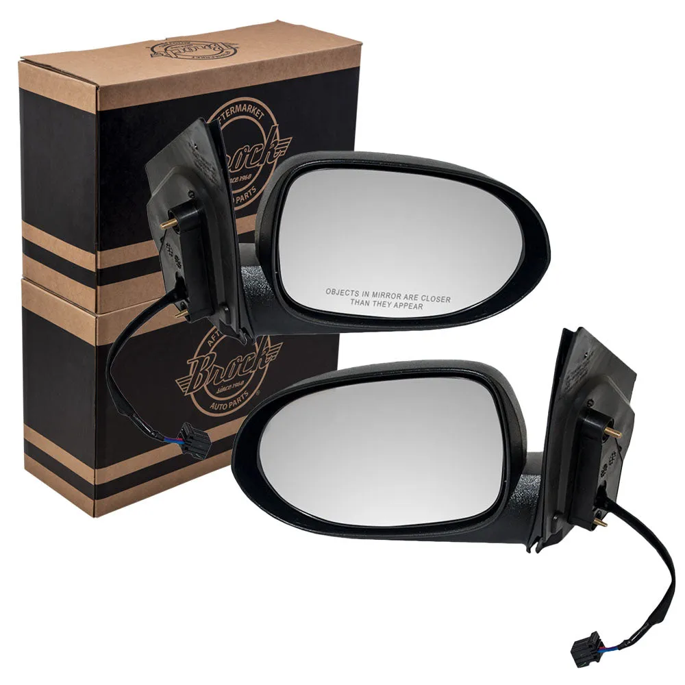 2007-2009 Dodge Caliber Power Mirror Textured Black Non-Folding Without Heat Set LH RH