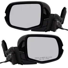 2017-2020 Honda Ridgeline Black Edition/RTL-E Power Door Mirror Assembly Paint To Match Black Manual Folding With Heat-Memory Without Signal-Auto Dimming-RH Side View Camera Set LH RH