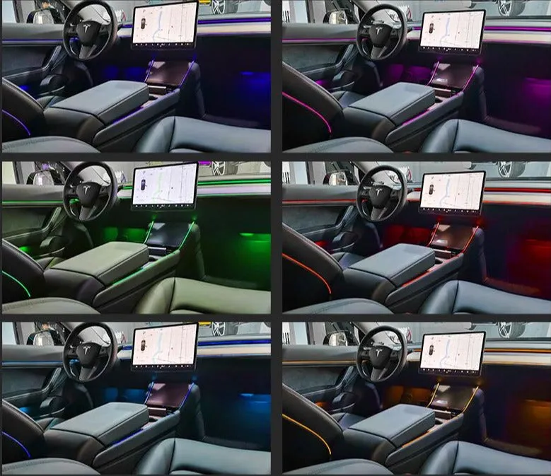 2018-2022 Tesla Model 3 & Model Y Full Ambient Lighting Kit