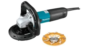 2021 Makita 5" SJS™II Compact Concrete Planer with Dust Extraction Shroud and Diamond Cup Wheel (PC5010CX1)