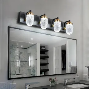 24.8" LED Dressing Table Crystal Wall Light Modern Bathroom Mirror Front Light 4 Lights