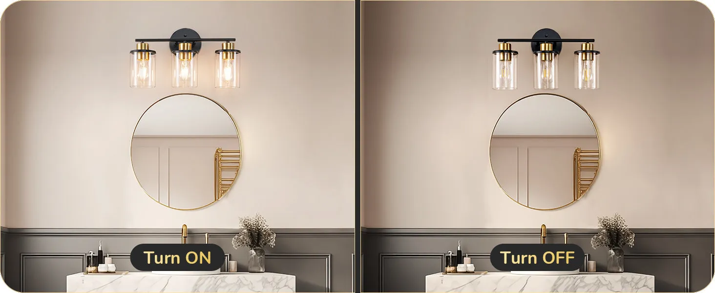 3-Light Bathroom Light Fixtures-HHVL04H