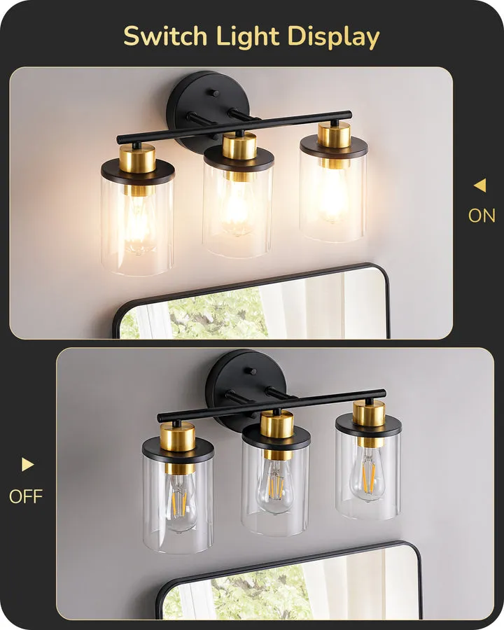 3-Light Bathroom Light Fixtures-HHVL04H