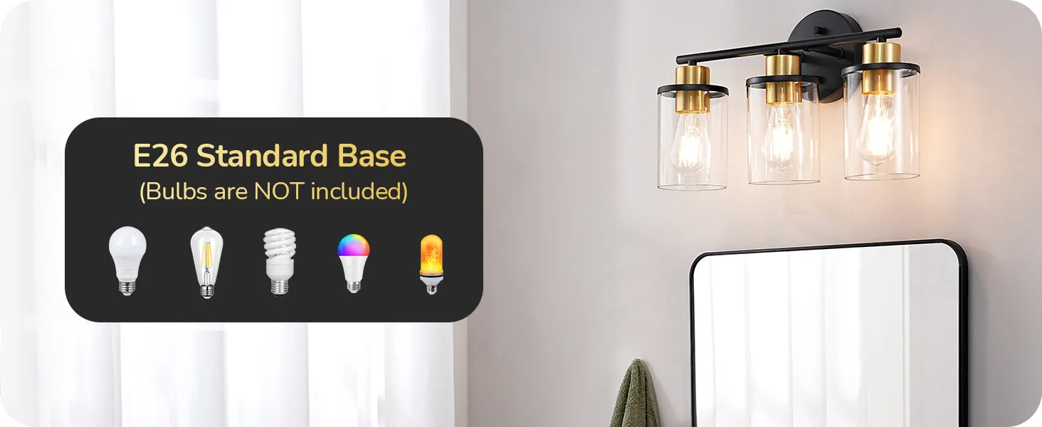 3-Light Bathroom Light Fixtures-HHVL04H