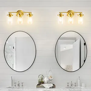 3 Light Gold Bathroom Vanity Light-HHVL04D