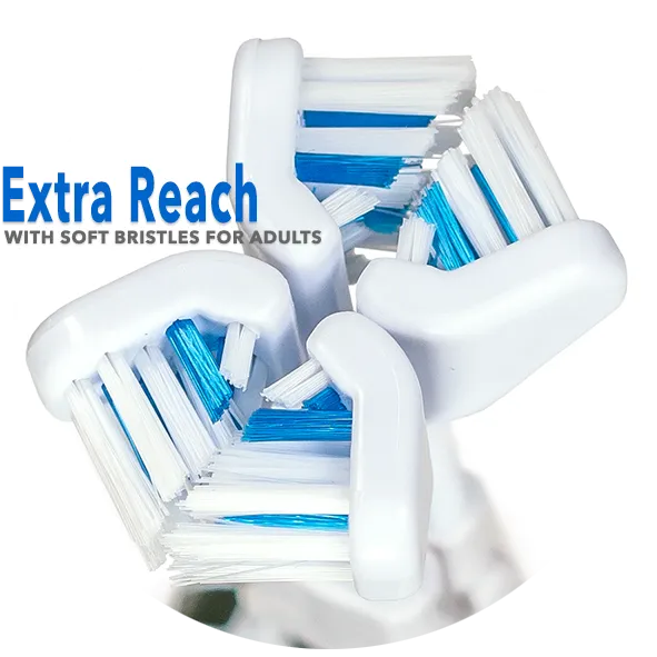 30 Second Smile Extra Reach Standard Soft Replacement Brush Heads