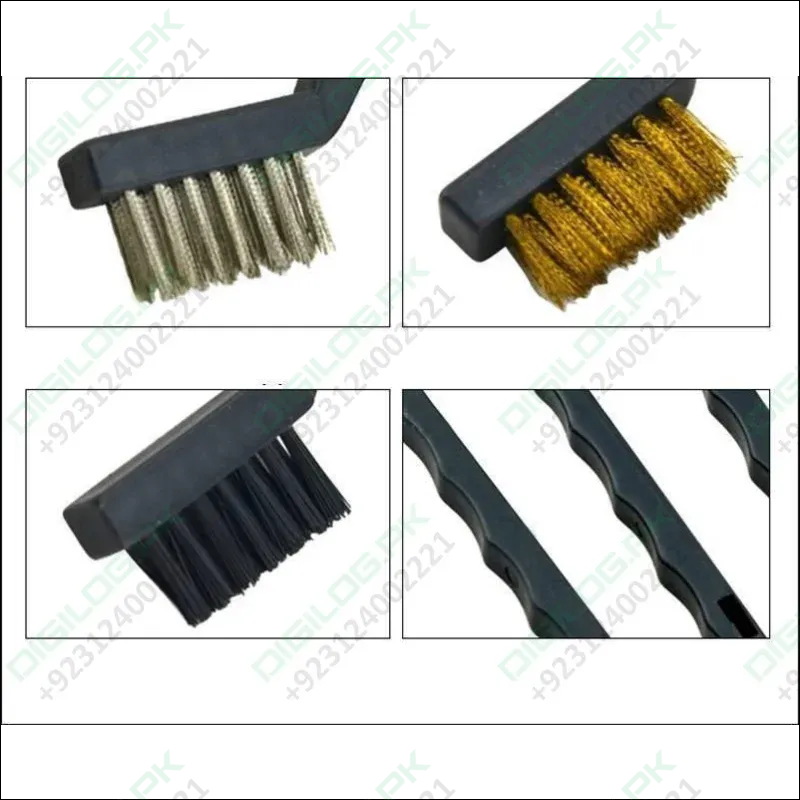 3pcs Wire Brush Stainless Steel Nylon Brass Wire Brushes Cleaning Rust Kit Polishing Metal Rust Clean Tools