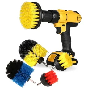 3Pcs/Set Combo Electric Drill Scrubber Brush Kit For Cleaning Kitchen Bathroom