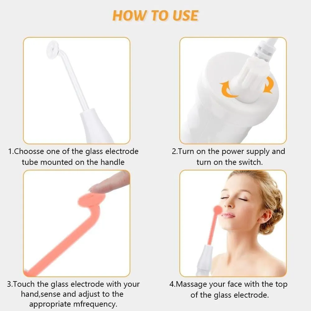 4 in 1 High Frequency Acne Spot Remover with Neon Electrotherapy