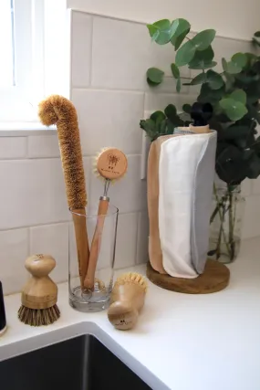 4 Pack Multipurpose Wood   Plant Fiber Cleaning Brushes