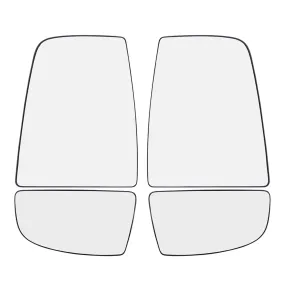 4 Pcs Driver and Passenger Side Tow Mirrors Glass & Base for 2015-2020 Transit