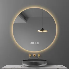 40/50/60CM Round Smart LED Bathroom Mirror BackLight With Defogging Decorative Mirror