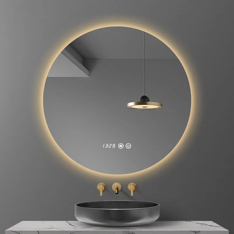 40/50/60CM Round Smart LED Bathroom Mirror BackLight With Defogging Decorative Mirror