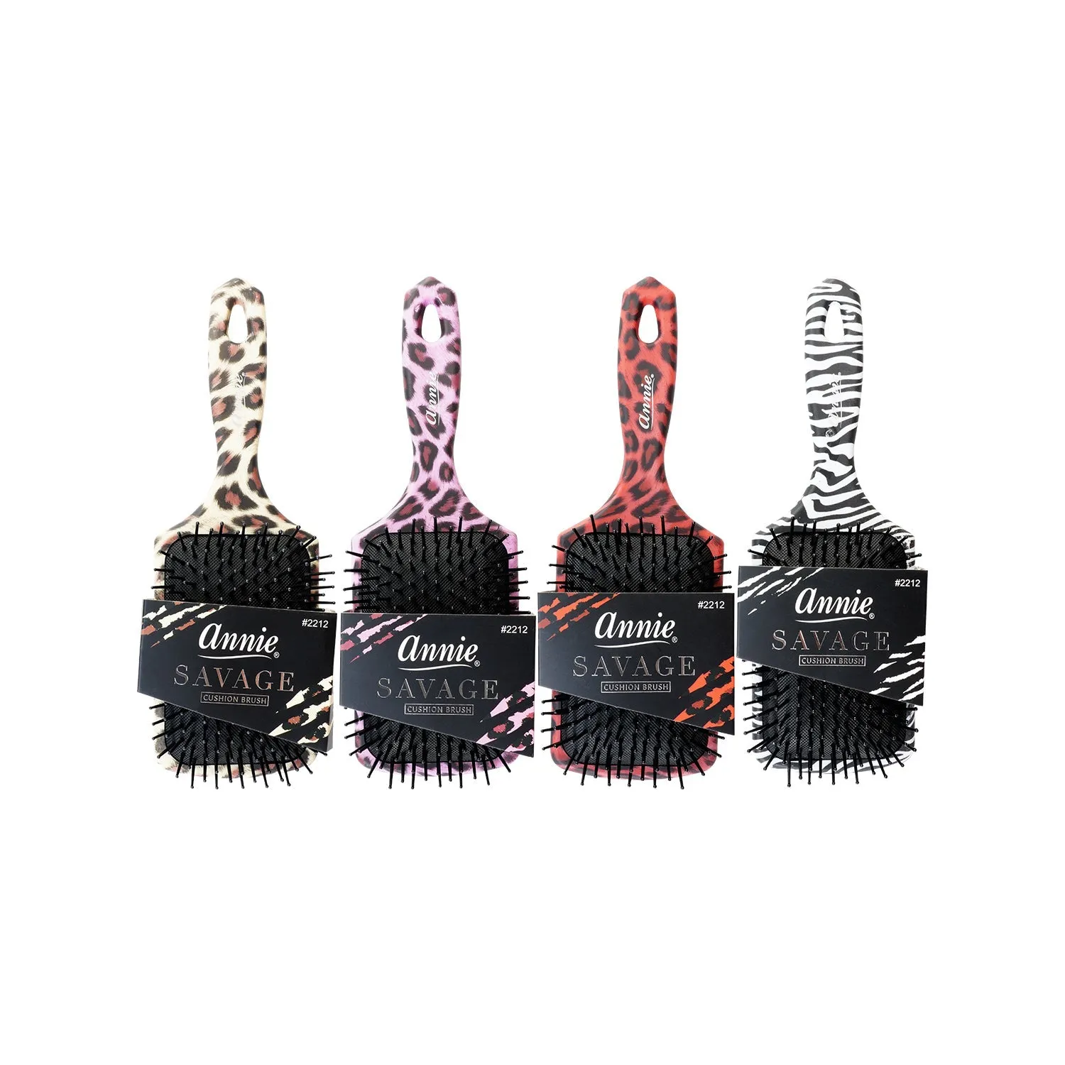 Annie Animal Patterned Paddle Brush Assorted