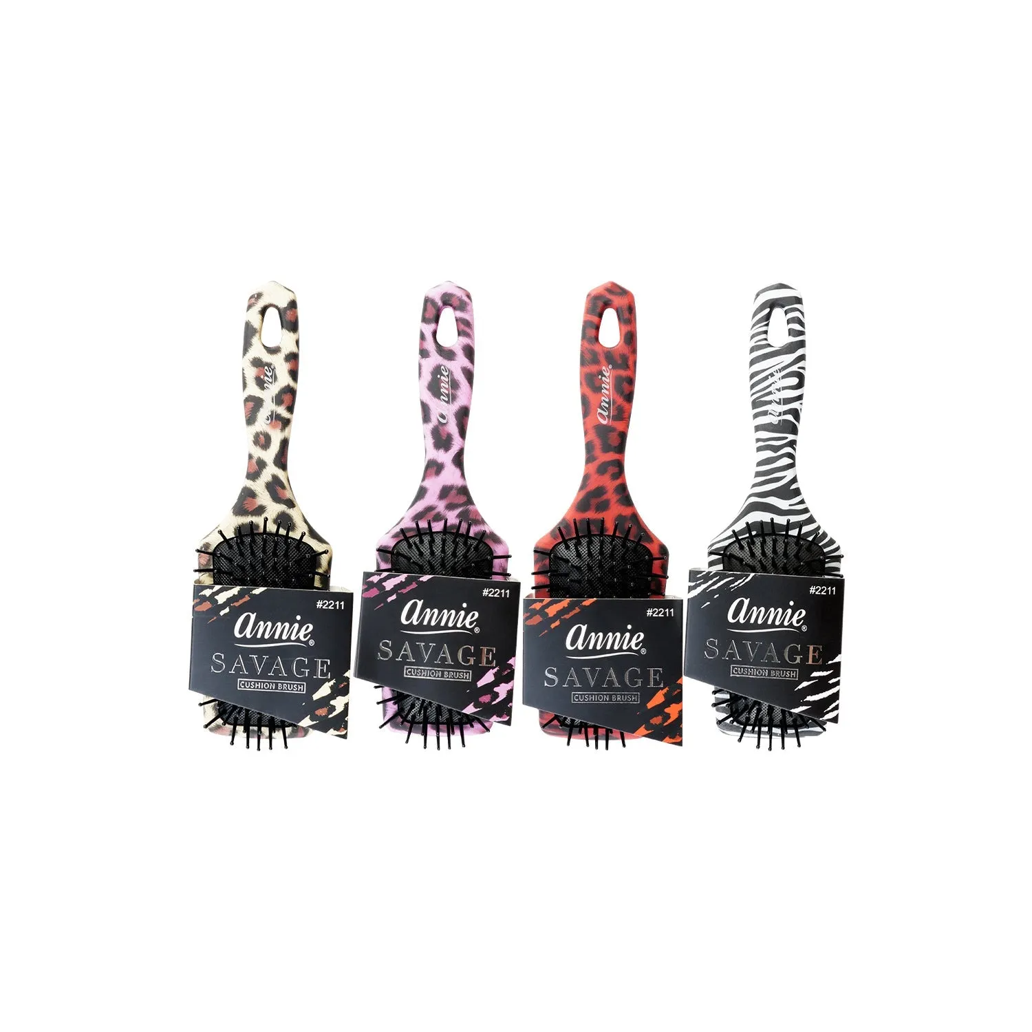 Annie Animal Patterned Paddle Brush Assorted