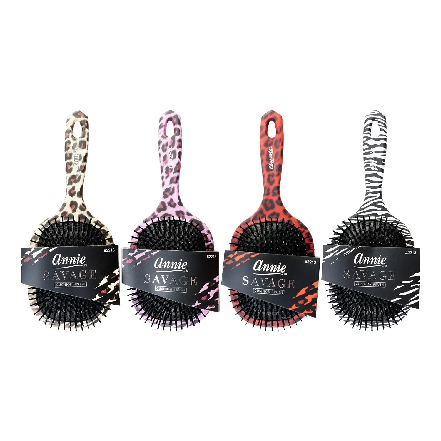 Annie Animal Patterned Paddle Brush Assorted