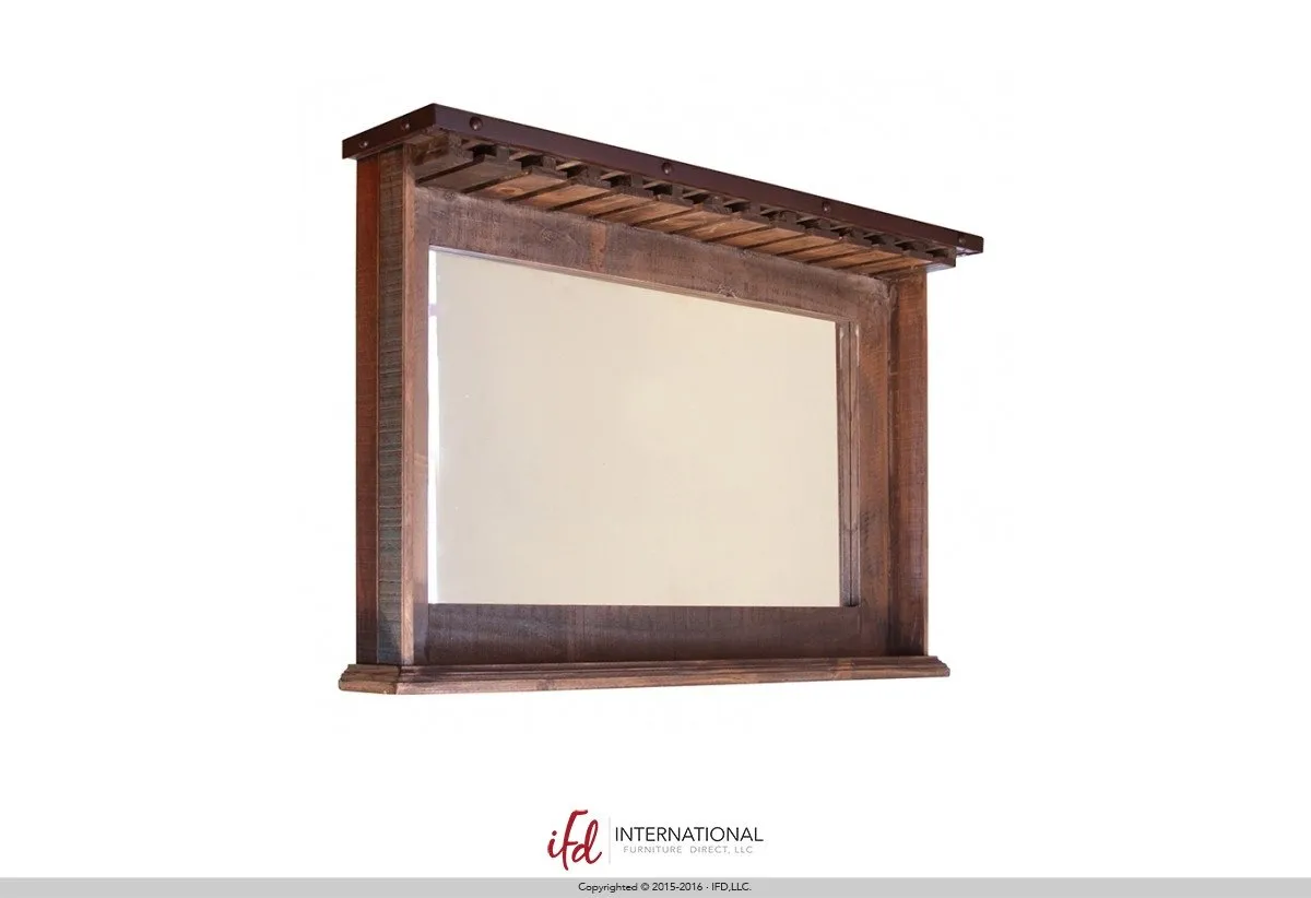 Antique Multicolor Bar Mirror