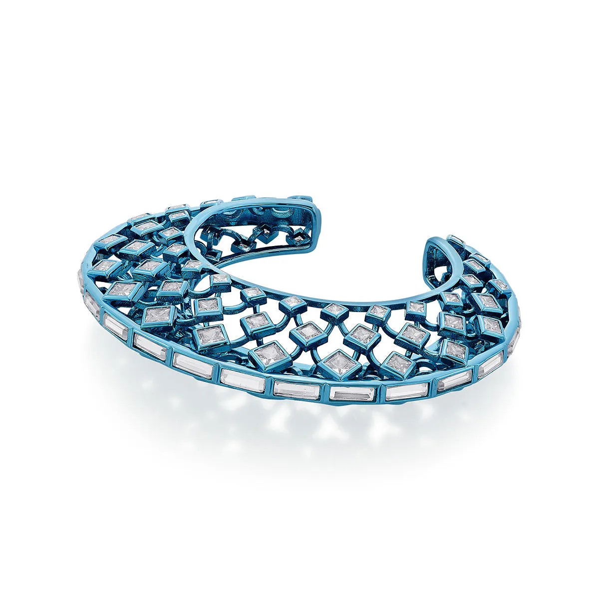 Aqua Blue Moon Statement Cuff