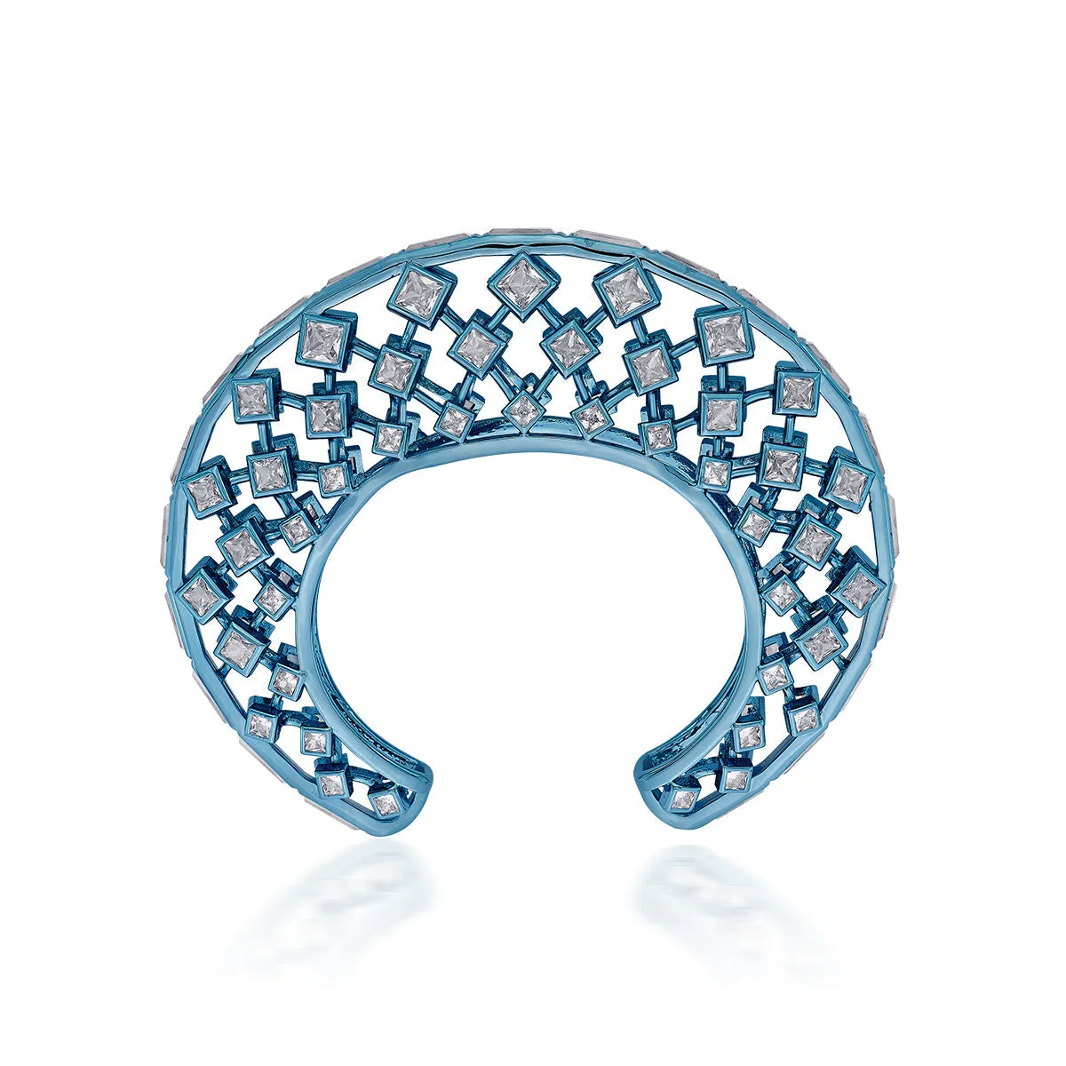 Aqua Blue Moon Statement Cuff