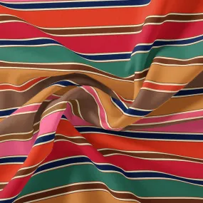Attractive Hairline Strips Digital Printed Fabric - Weightless