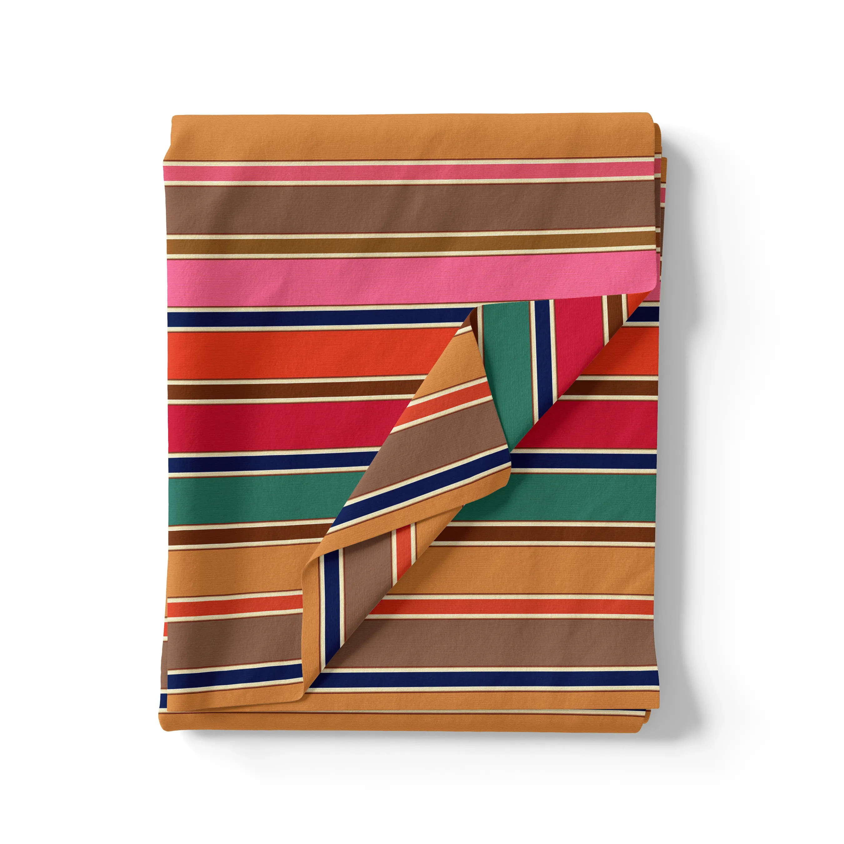 Attractive Hairline Strips Digital Printed Fabric - Weightless