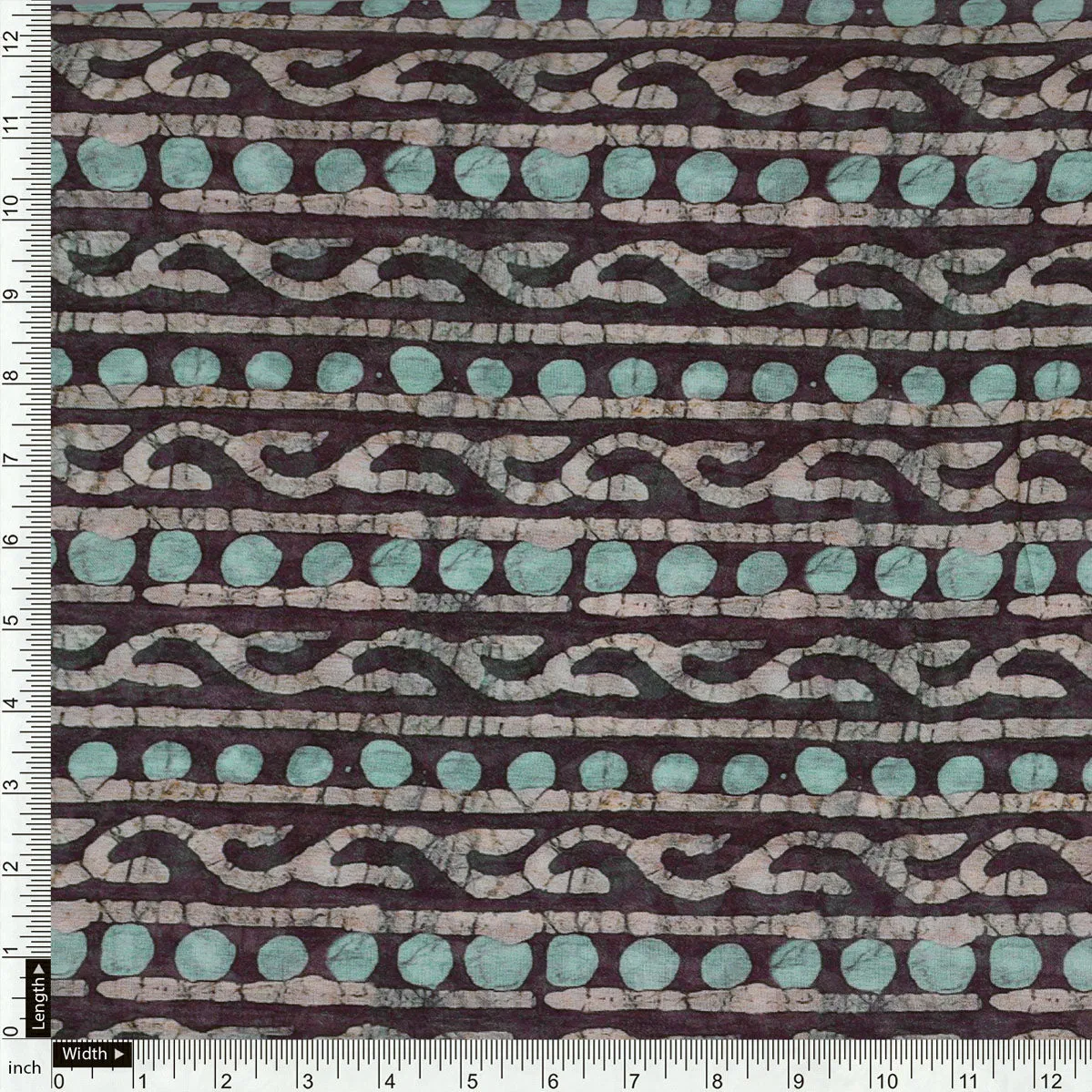 Attractive Polka Dot With Strips Digital Printed Fabric - Pure Georgette