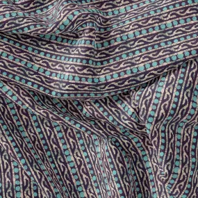 Attractive Polka Dot With Strips Digital Printed Fabric - Weightless