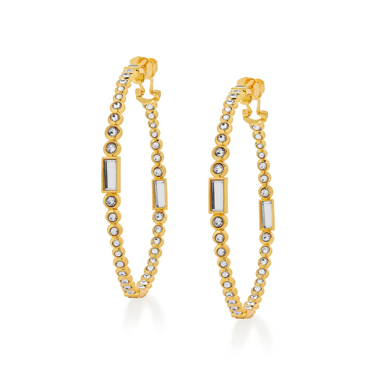 Aura Gold Oversized Hoop Earrings
